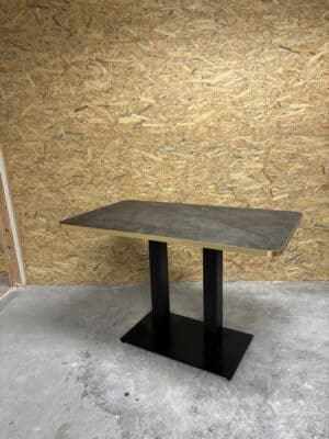 Tafel Donker marmer messing 120 x 68 cm