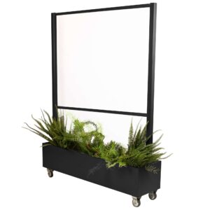 Verrijdbaar windscherm met plantenbak